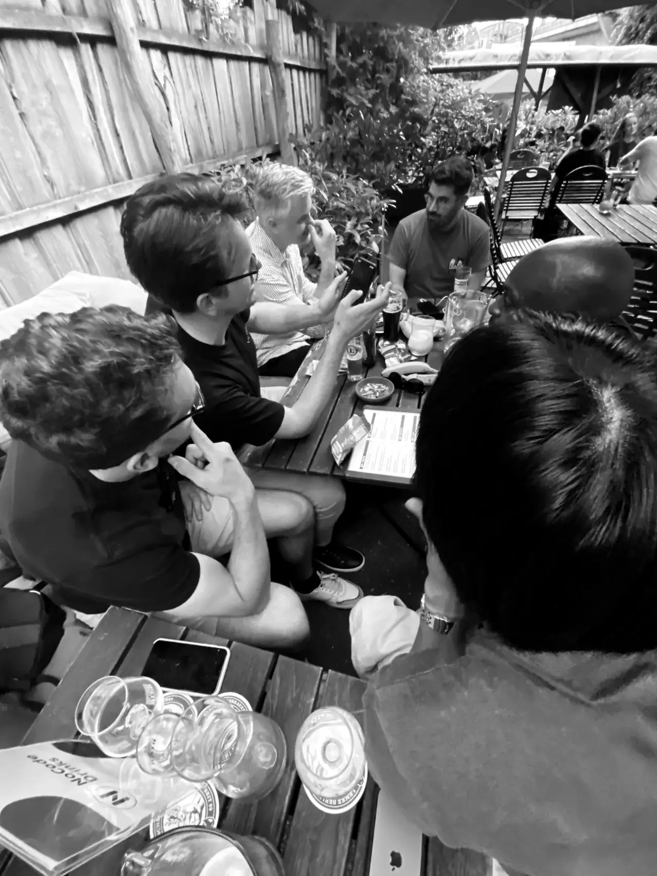Weiter geht es im Biergarten