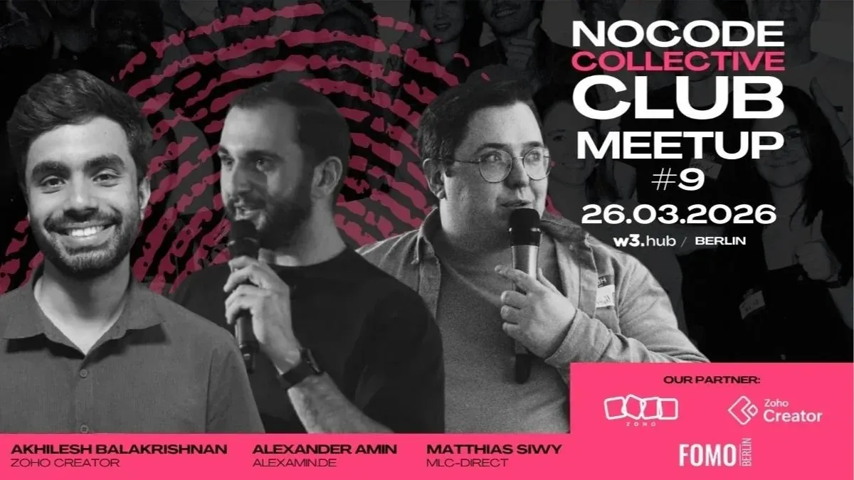 Plakat #9: NoCode Collective Club Meetup | Zoho Creator Edition